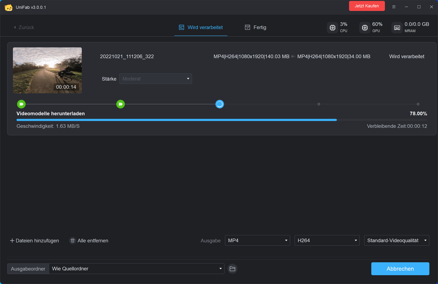UniFab Video Stabilizer AI