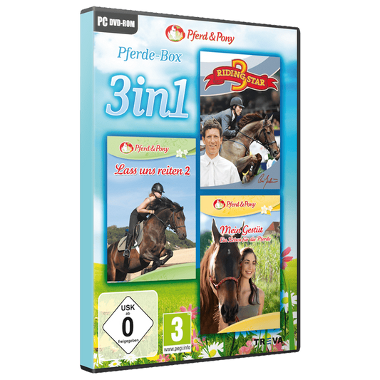 3 in 1 Pferdebox: Lass uns Reiten 2 & Riding Star 3 & Mein Gestüt