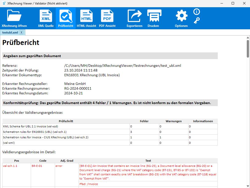 E-Rechnung Viewer