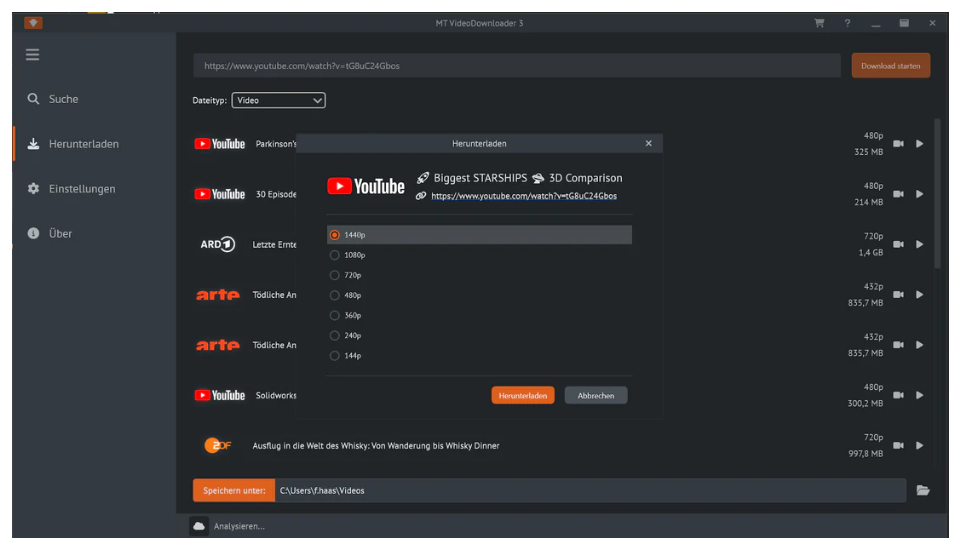Video und Audio Downloader Professional 3
