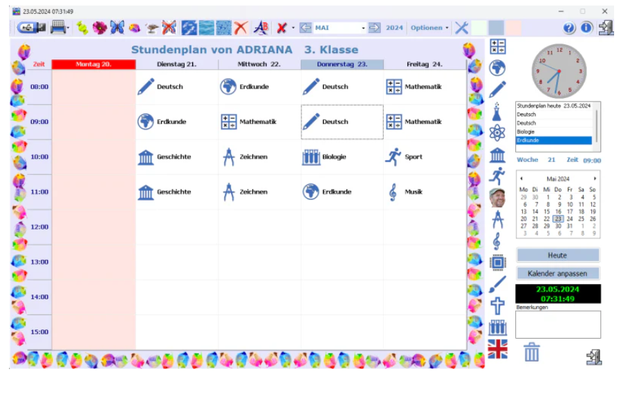Terminplanung und Organizer