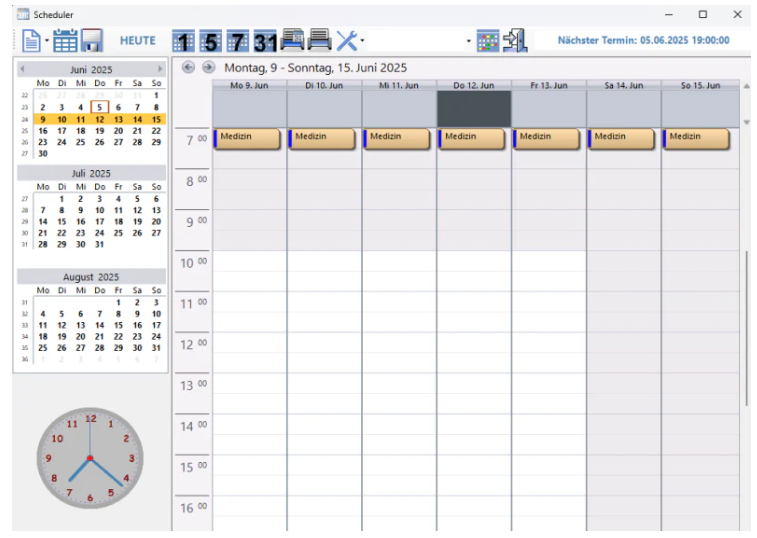 Terminplanung und Organizer