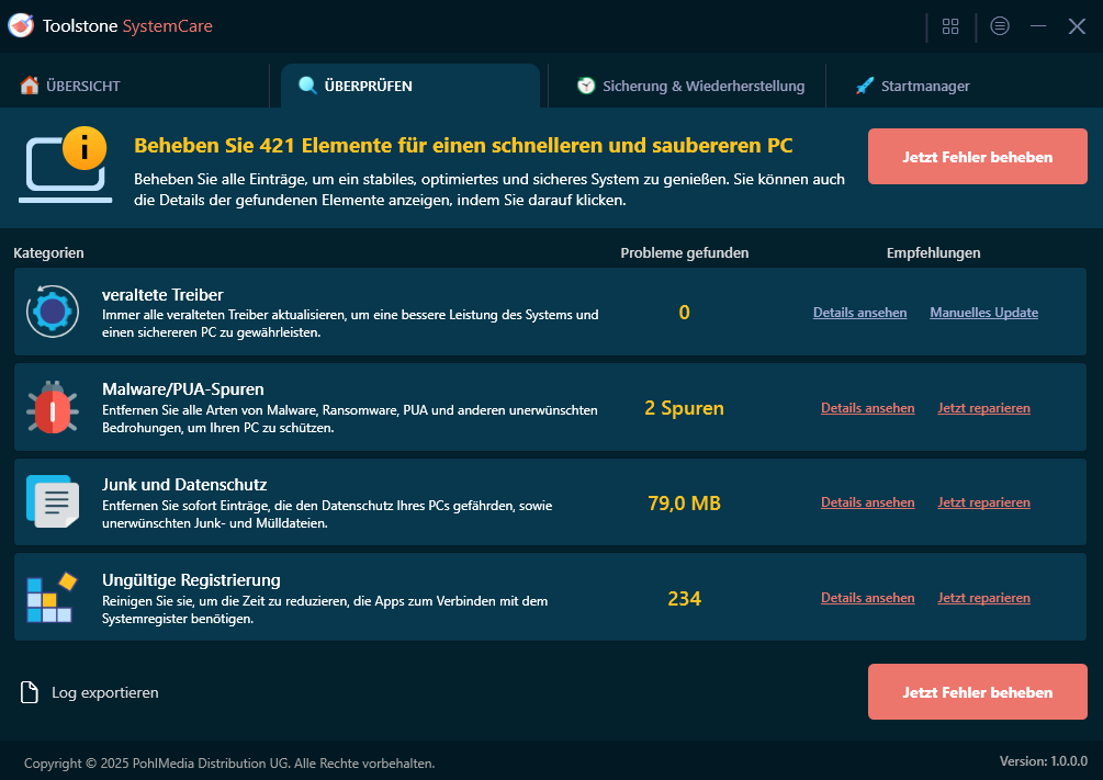 Toolstone System Care