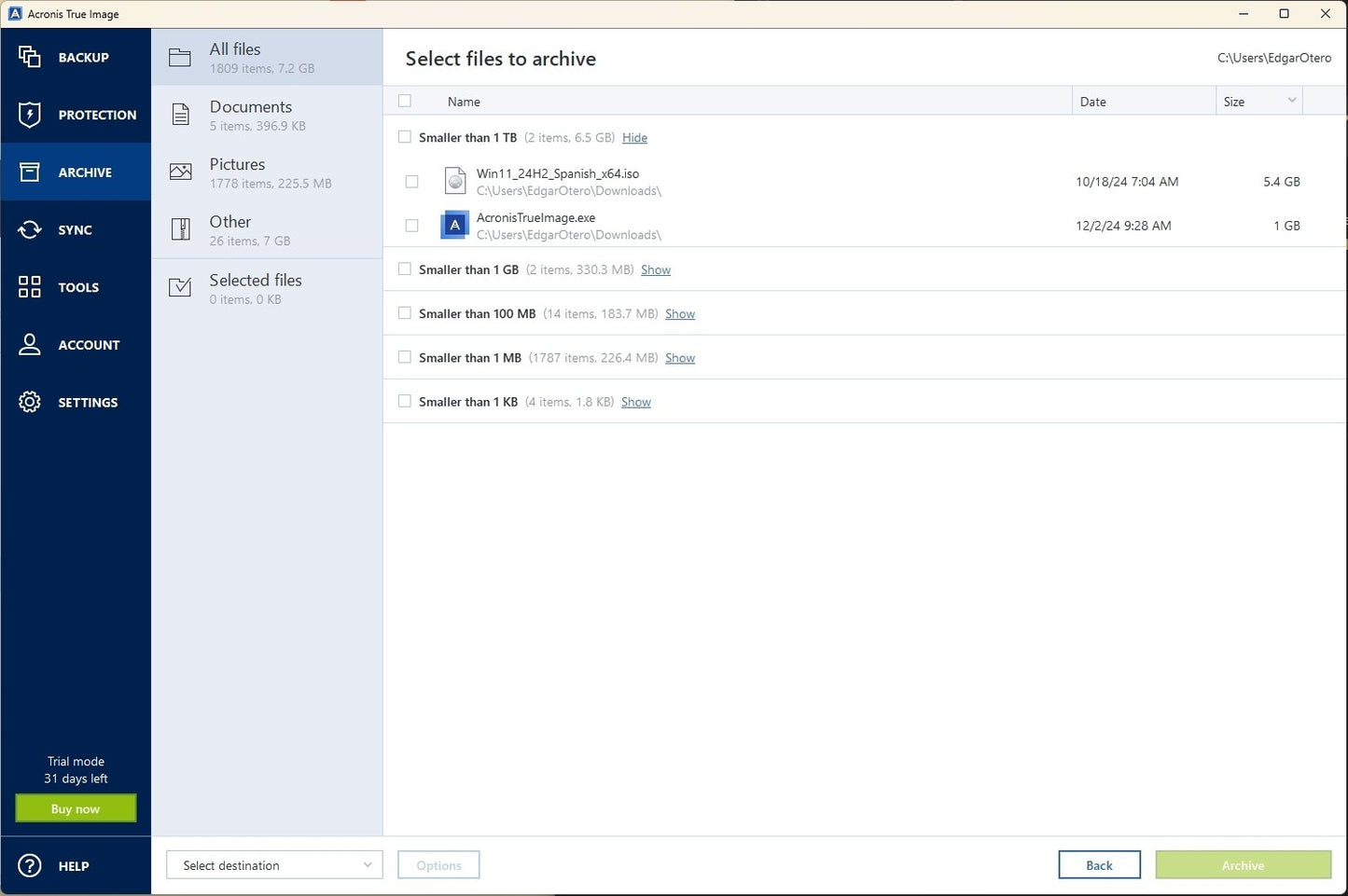 Acronis True Image Advanced 50GB