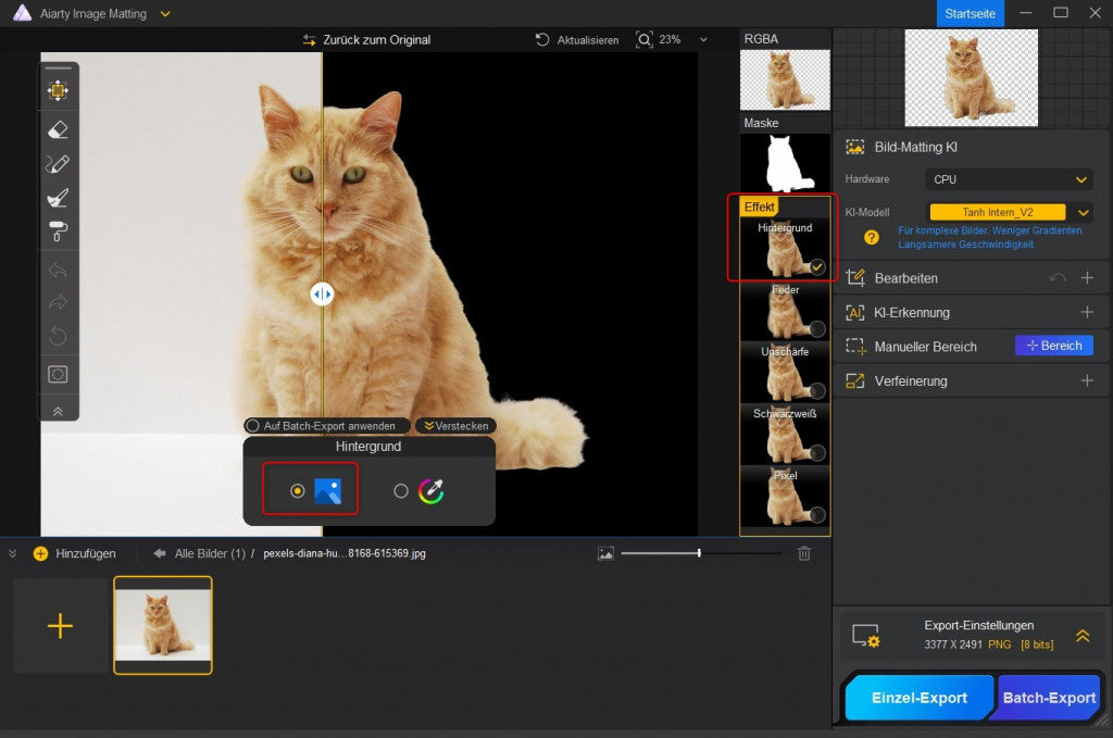 Aiarty Image Matting